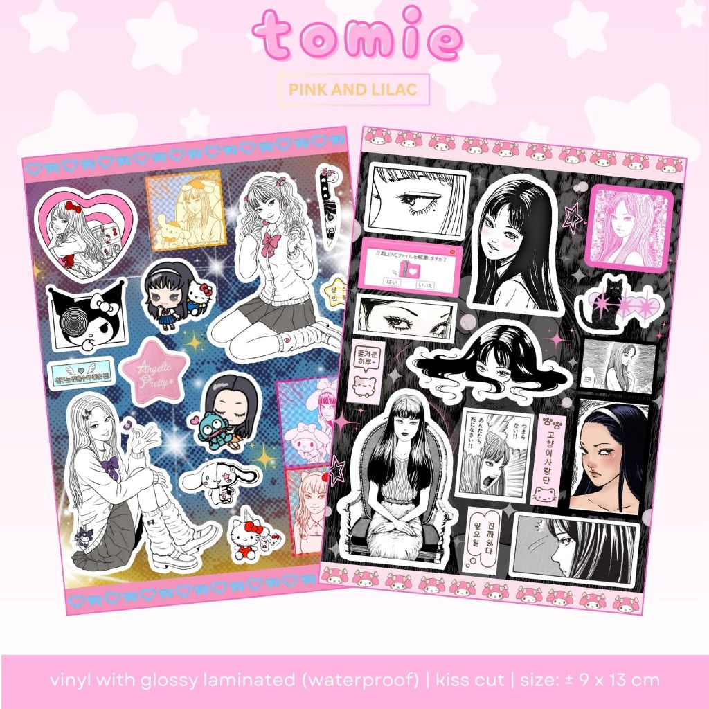 Jual Tomie Junji Ito Sticker Sheet | Deco Sticker Japan Waterproof ...