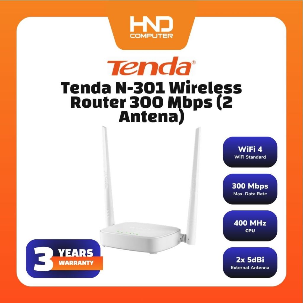 Jual Wireless Router Tenda N-301 | Shopee Indonesia