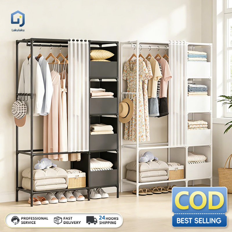 Jual COD Rak Gantung Serbaguna Rak Pakaian rak baju laci rak baju ...