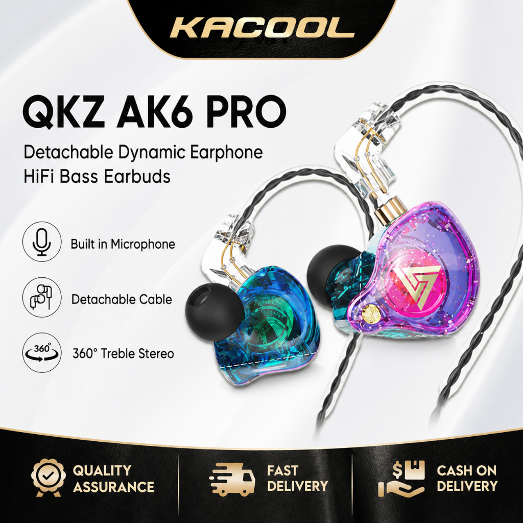 Jual QKZ Ak6 Pro Wired Hi-Fi Bass Earbuds Monitor With Removable Cable ...