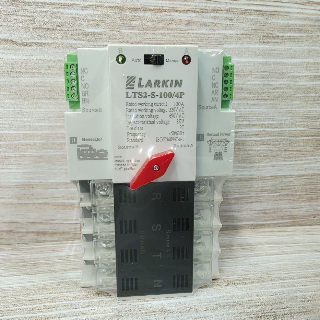 Jual LARKIN COS ATS Motorized 4P 100A LTS2-S-100/4P DINRAIL COS ...