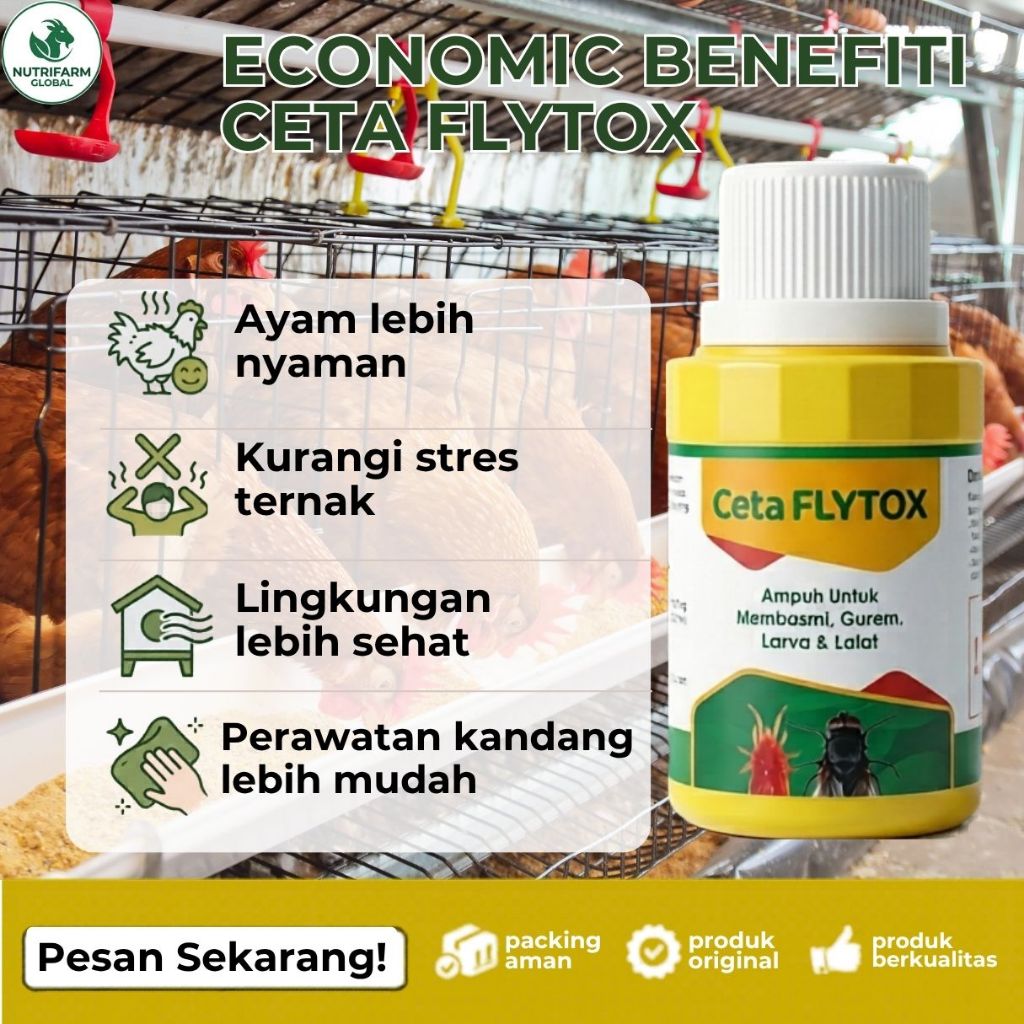 Jual CETA FLYTOX 500ML Obat Lalat Kandang Ternak Ayam Broiler Petelur ...