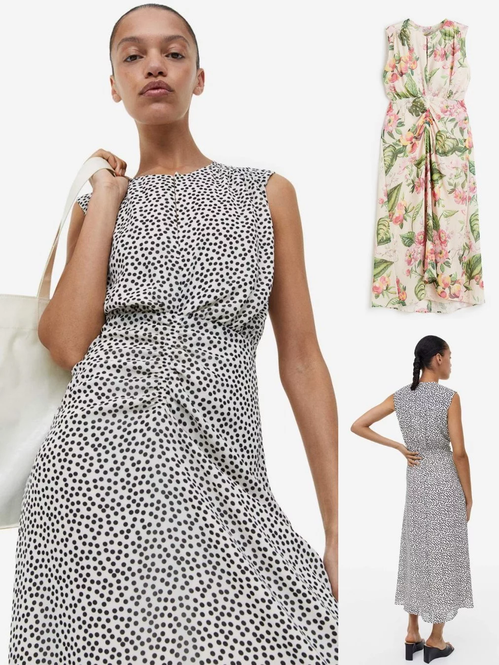 Dress Midi Wanita Bahan Sifon HM Chiffon Dress - 2421