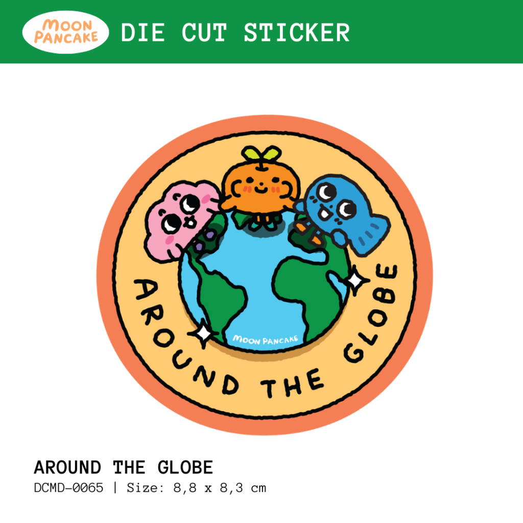 Jual Moon Pancake Die Cut Sticker - Around The Globe | Shopee Indonesia