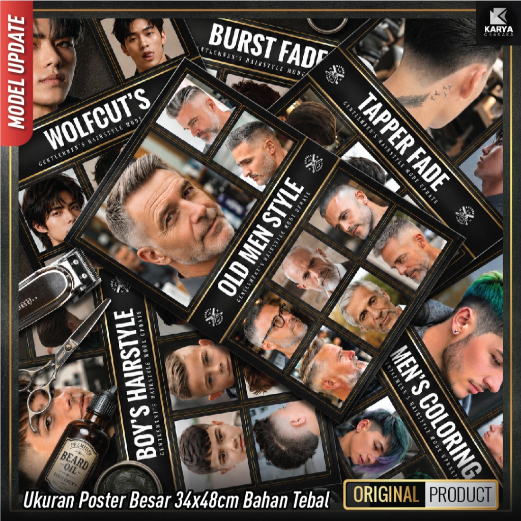 Jual Poster Hairstyle Update Terbaru Lengkap Ukuran Besar 34x48cm ...