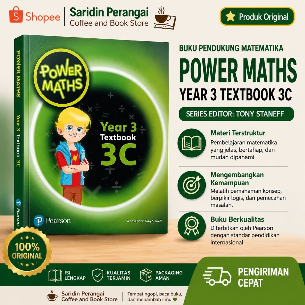 Jual POWER MATHS – YEAR 3 TEXTBOOK 3C Penerbit Pearson | Series Editor ...