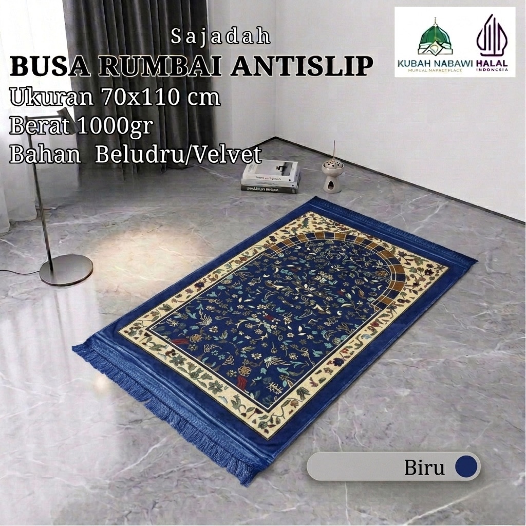 Sajadah Busa AntiSlip 70x110 cm Embos Busa Foam Super Tebal Empuk Jumbo Premium Dewasa imam mihrab
