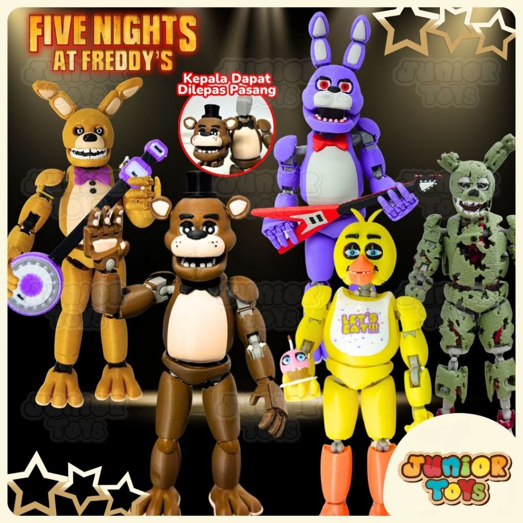 Jual FNAF Mainan Five Nights At Freddy Action Figure Set Freddy Spring ...