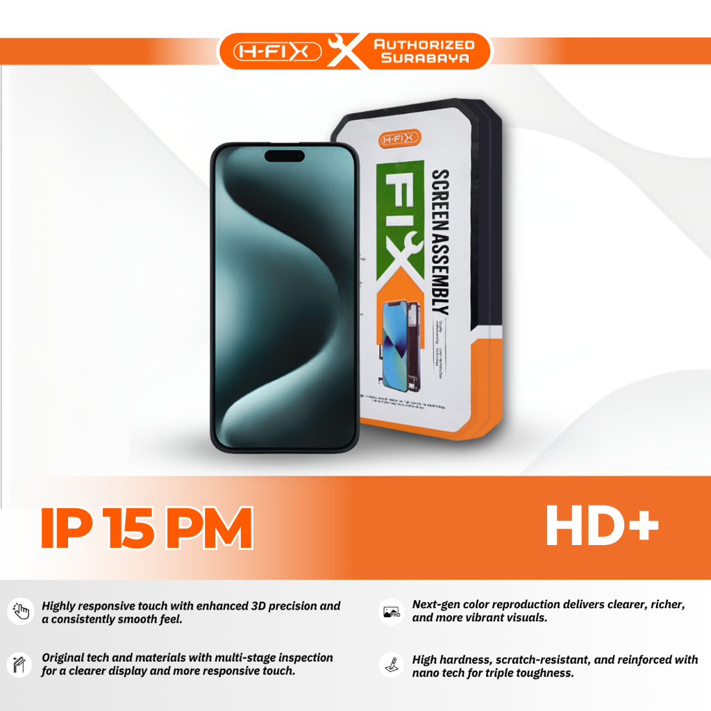 Jual H-Fix Lcd For IP 15 Promax High Gamut Colorfull Fullset Assembly ...