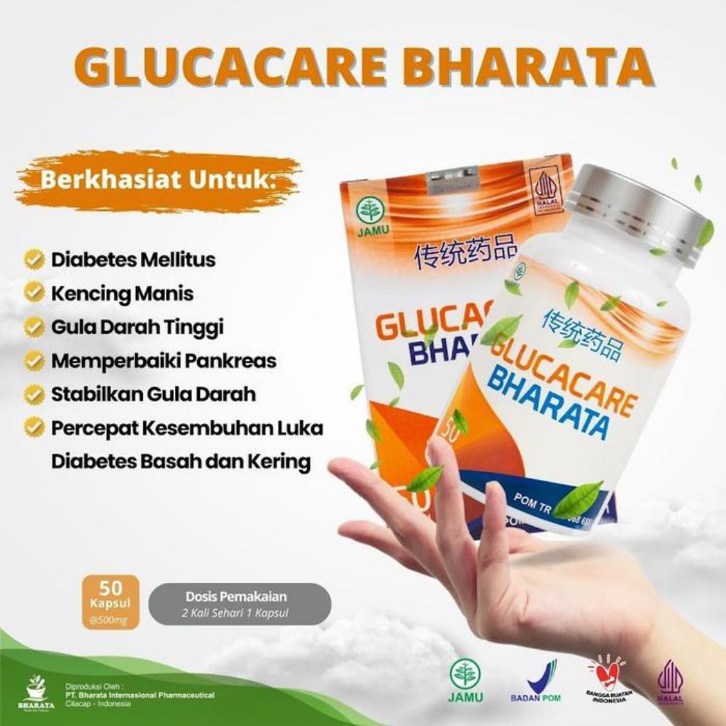 Glucacare Bharata Original | Obat Herbal Gula Darah Tinggi Diabetes