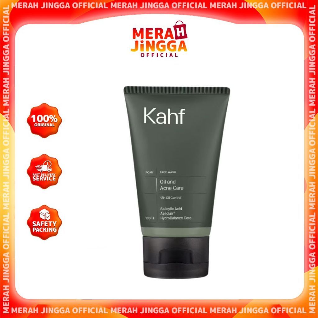 Kahf Oil and Acne Care Face Wash - Sabun Pembersih Wajah Pria Untuk Jerawat | Merah Jingga Official