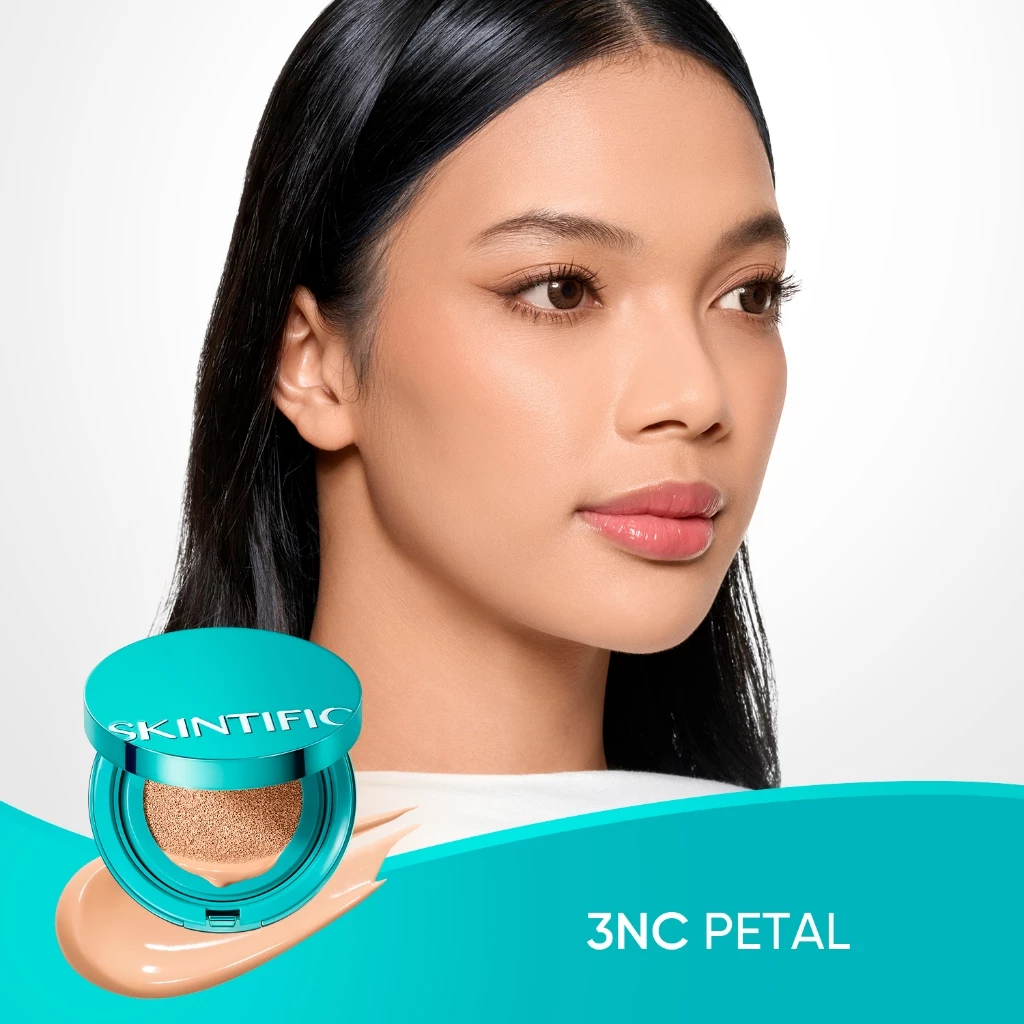 SKINTIFIC - PERFECT STAY SERUM MATTE CUSHION FOUNDATION SPF 50 PA++++ | Soft Matte Finish Menghalusk