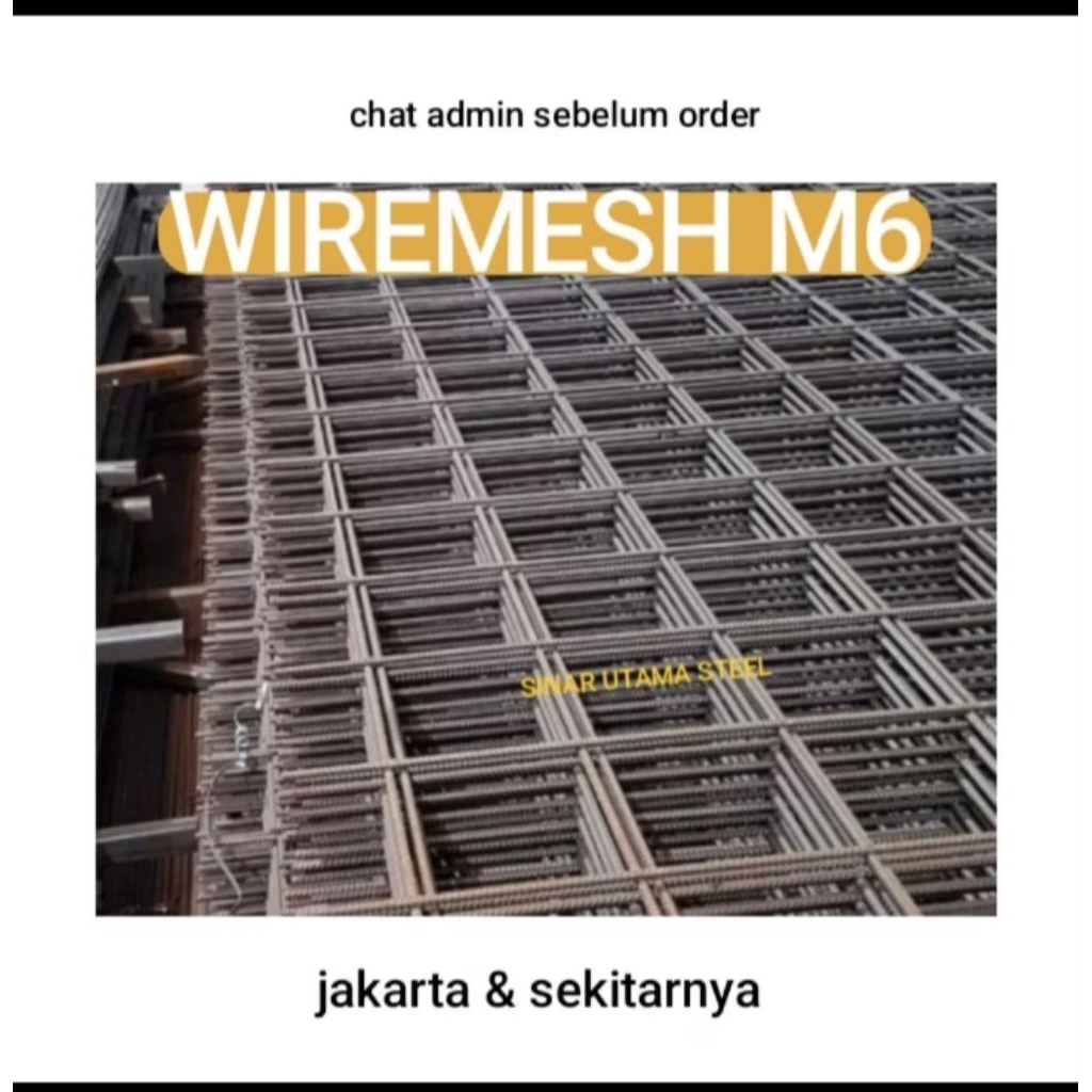 Jual Besi wiremesh M6 5,5 / Besi Kotak Wermes M6 5,5 SNI / WIREMESH COR ...