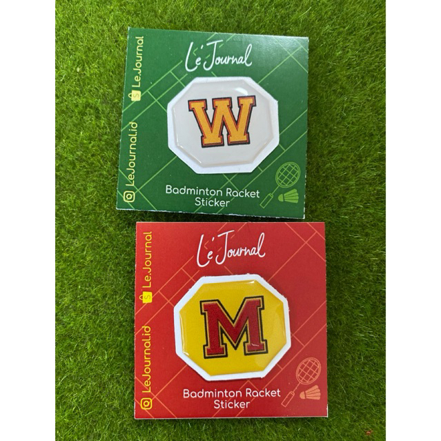 Jual Sticker ujung raket badminton [Alphabet kuning] | End grip | Butt ...