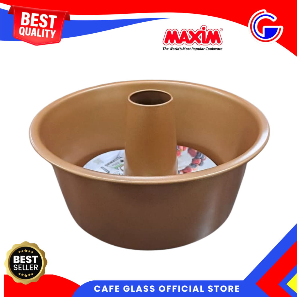 Loyang Kue Bolu Lubang Tengah - Chiffon Pan Maxim Bakeware - Loyang Chiffon Oven Premium Anti Lengket