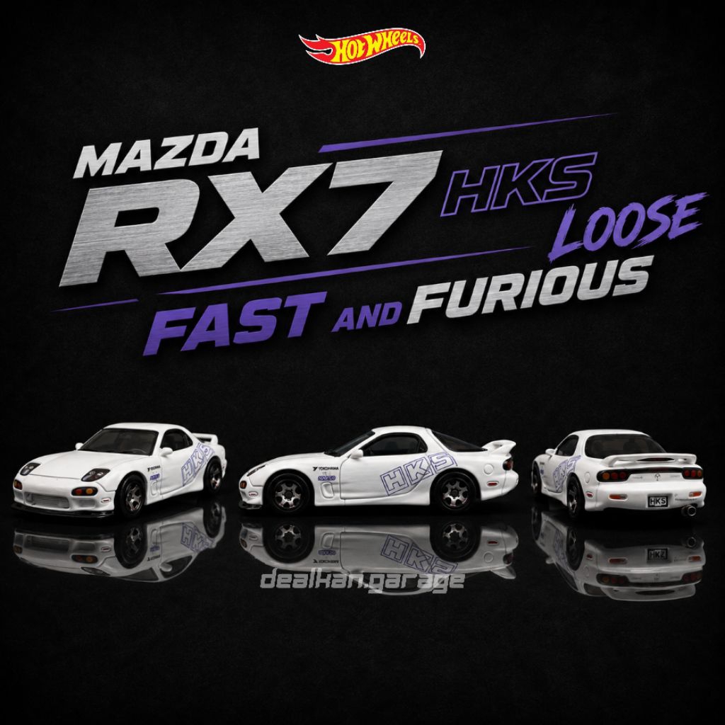 Jual HOT WHEELS MAZDA RX7 HKS FAST AND FURIOUS CUSTOM | Shopee Indonesia