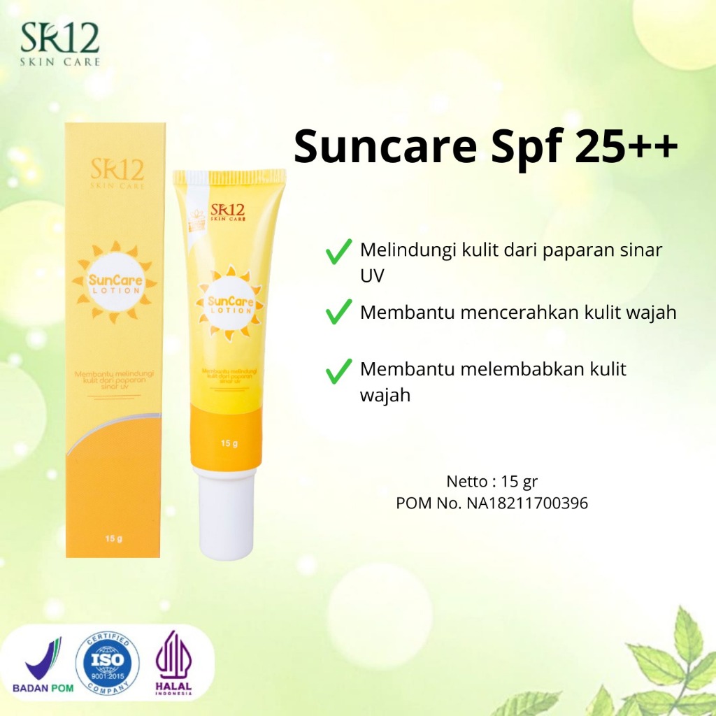 Jual SUNSCREEN WAJAH SUNCARE SUNBLOCK SR12 LOTION ANTI BELANG PELINDUNG ...