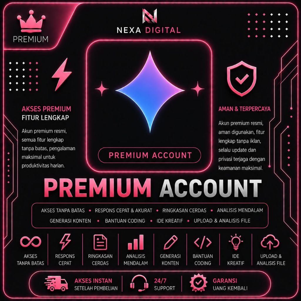 GEMINI PRO AI 1 TAHUN INCLUDE VEO 3 DAN NANO BANANA