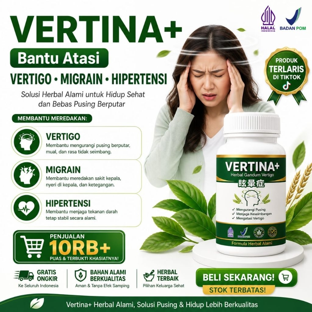Herbal Vertina Plus Solusi Untuk Meredakan Vertigo dan Asam Lambung Halal Bpom
