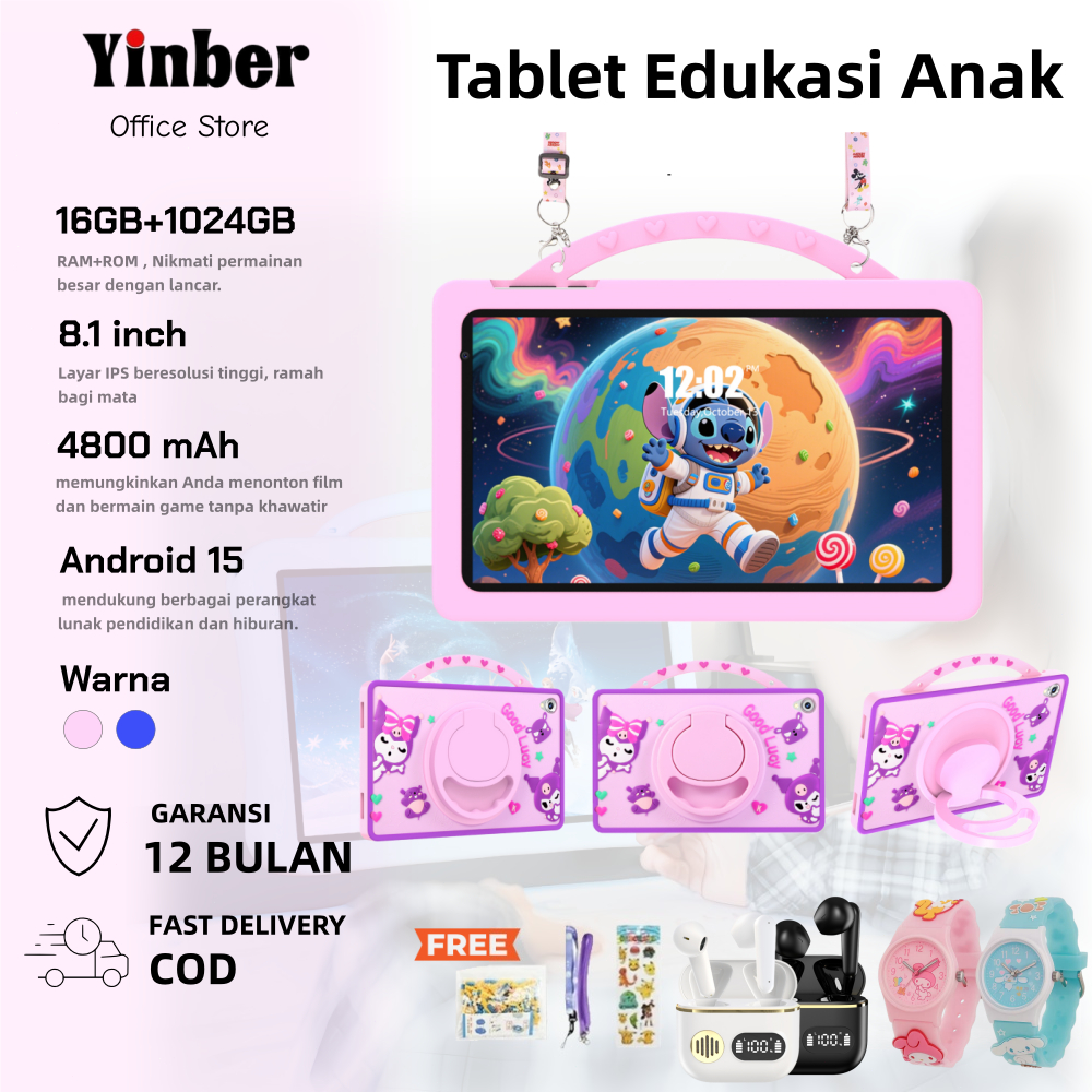 Jual Yinber Tablet PC Galaxy F16 Tablet Belajar 8.1 inch Tablet Edukasi ...