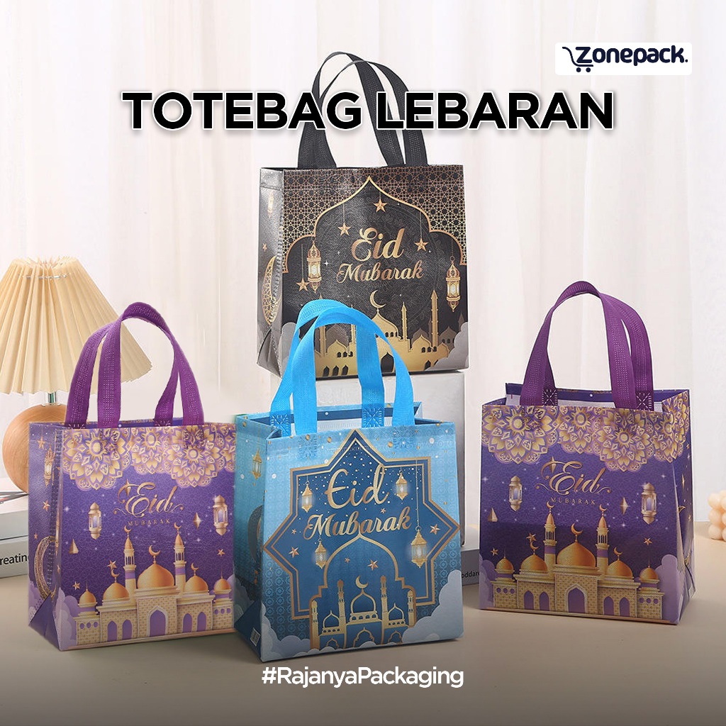 Totebag Edisi Lebaran Idul Fitri | Tas Bingkisan Gift Lebaran Ramadhan Kareem | Tas Parsel Snack Kue Hampers di Hari Raya Idul Fitri