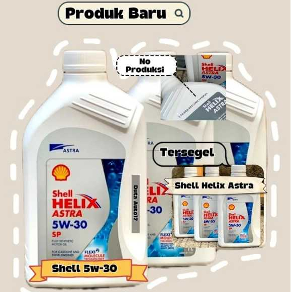 Jual Shell Helix Astra SAE 5W-30 Fully Synthetic untuk Gasolin & Diesel ...