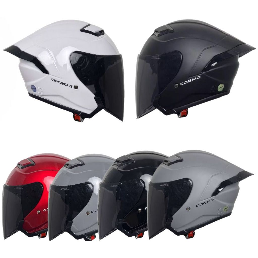 Jual HELM HAL FACE MLA/GTR COSMO SOLID COCOK UNTUK RIDING SAFETY HITAM ...