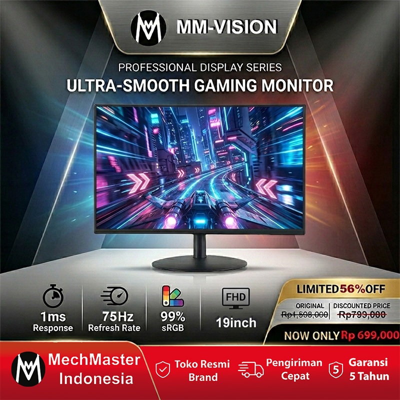 Jual [MM-VISION] LED Monitor 19inch Monitor PC Berkualitas Premium ...