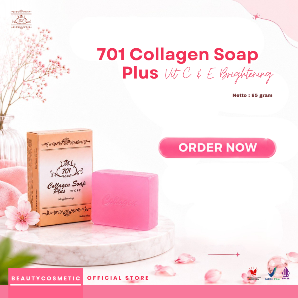 Sabun Collagen 701 Facial soap collagen plus Vit C & E 85 gr BPOM