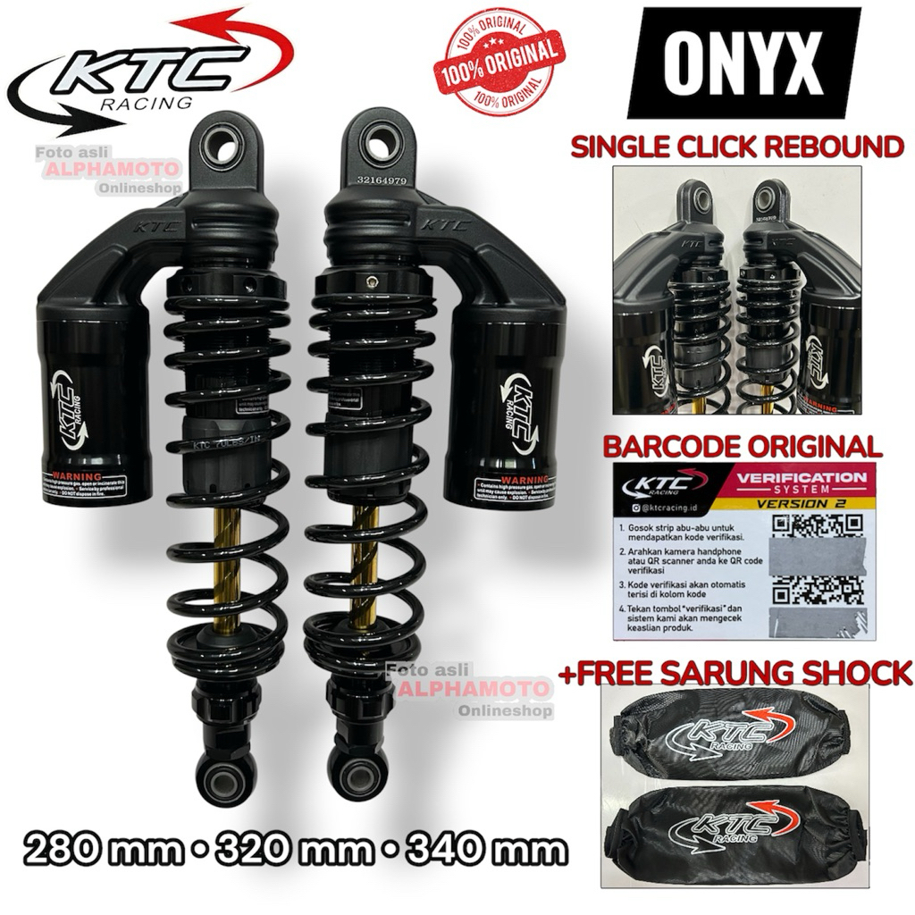 Jual shock ktc racing onyx 280 320 340 shockbreaker belakang rxking ...