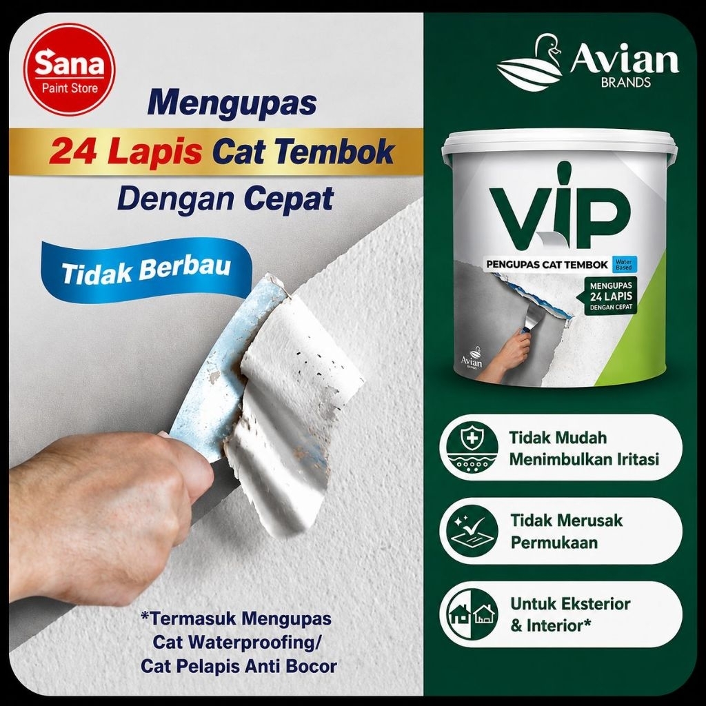 Jual AVIAN VIP PENGUPAS PERONTOK CAT TEMBOK 1 KG | Shopee Indonesia