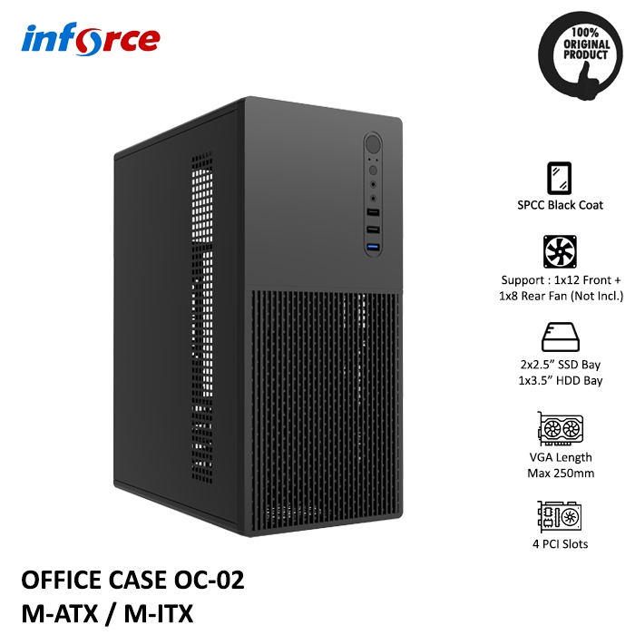 Jual Inforce Office Case OC-02 Casing PC Black | Shopee Indonesia