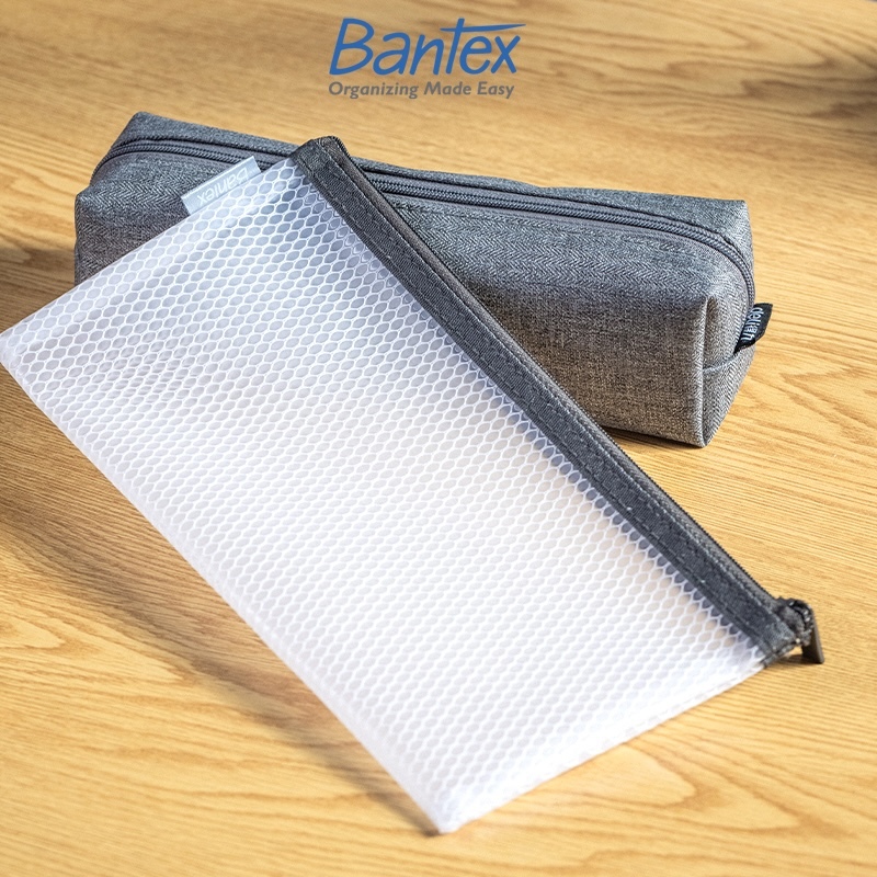 Bantex Zip Bag Pouch Jaring Ukuran Bill / Cheque Bahan EVA Ritsleting BF2100