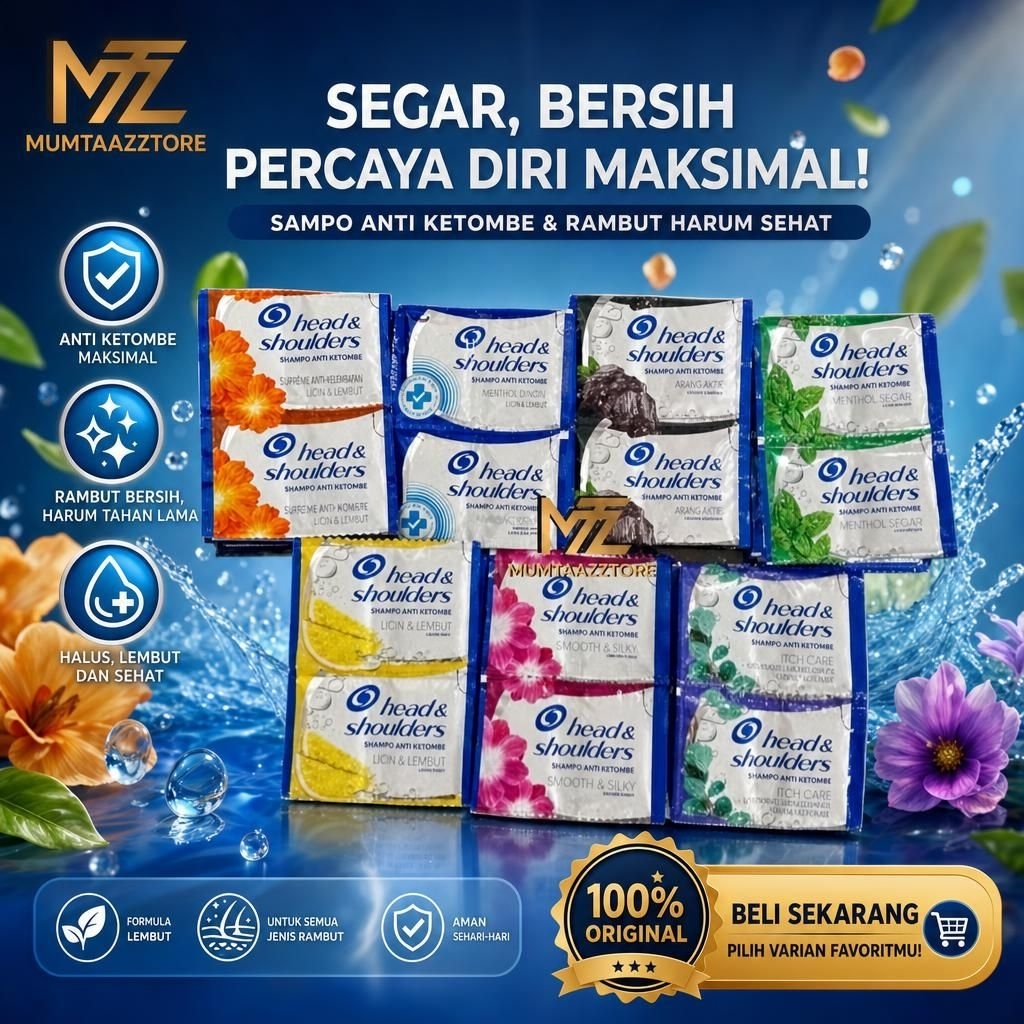 MUMTAAZZTORE P&G HEAD&SHOULDERS HS SHAMPO SACHET RENCENG PWRTDR KTRK