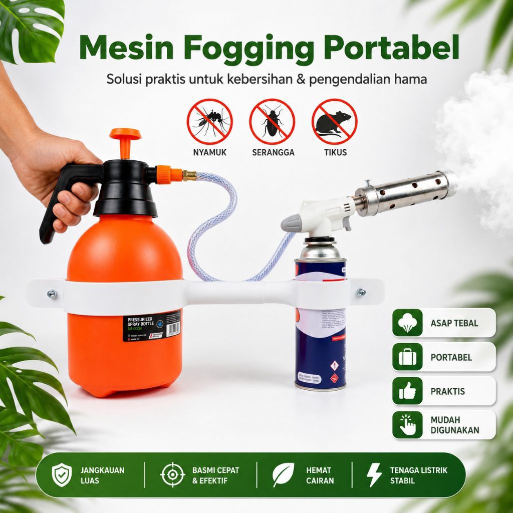 Jual Mesin foging nyamuk mini DBD disinfektan tabung 2 liter | Shopee ...