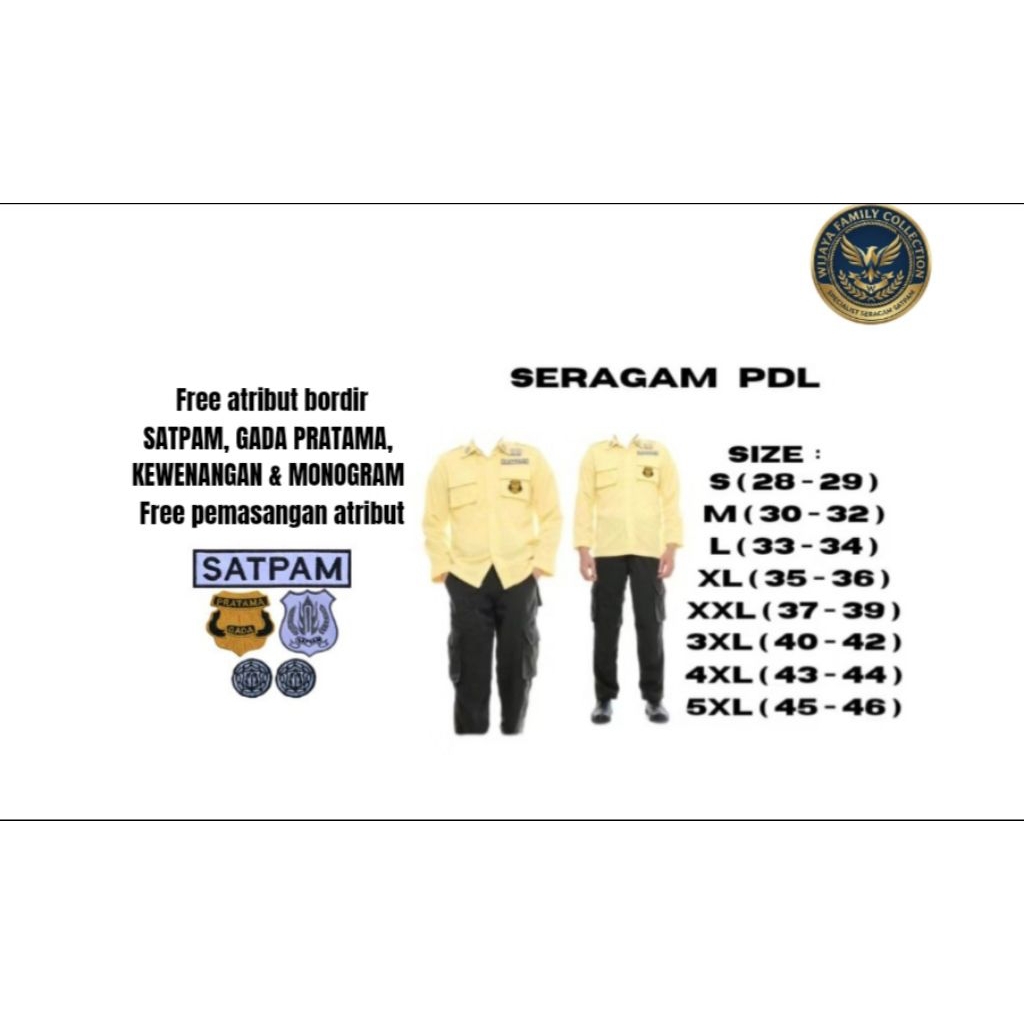 Jual Seragam Pdl Satpam cream Setelan Pdh Satpam cream Setelan Security ...