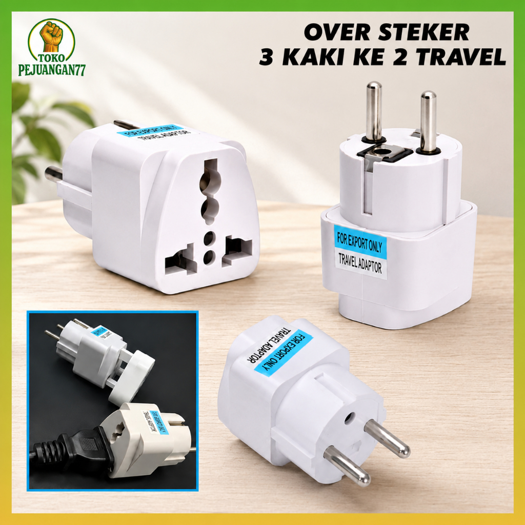 Jual Oversteker Colokan Kaki 3 Dutron Over Steker Universal Travel ...
