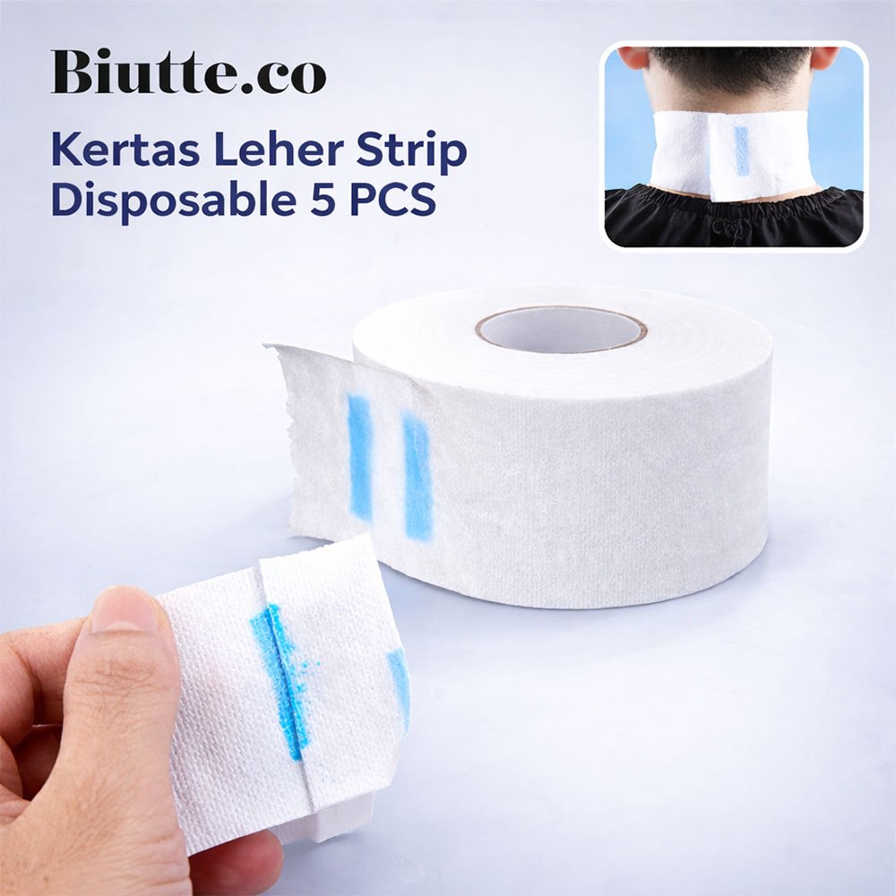 Tisu Leher Gulungan Kertas Leher Strip Barber Salon Disposable 5 PCS
