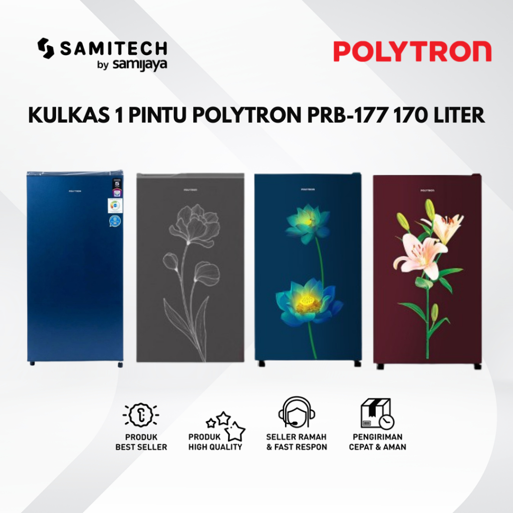 Jual KULKAS 1 PINTU POLYTRON PRB-177 / PRB 177 KAPASITAS 170 LITER ...