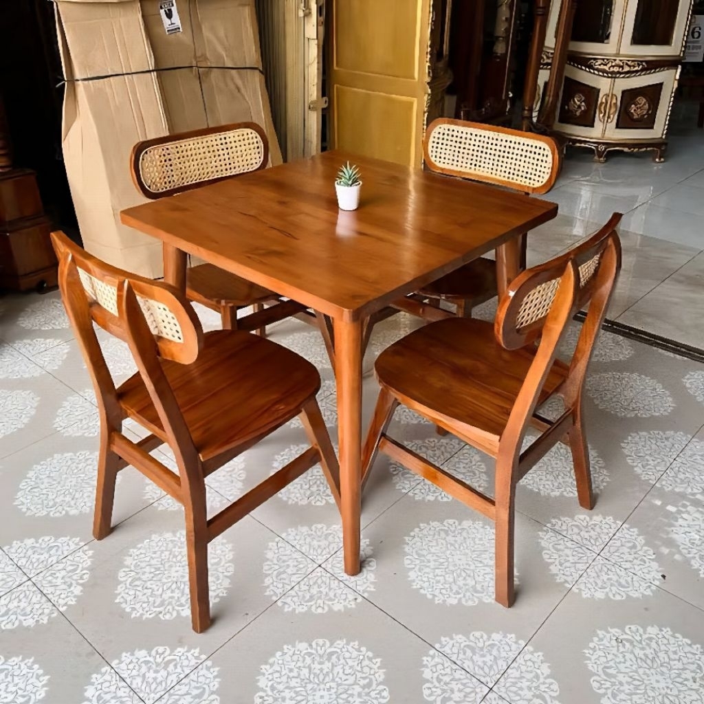 Jual Set meja makan set meja cafe kursi ropan rotan set ropan rotan set ...