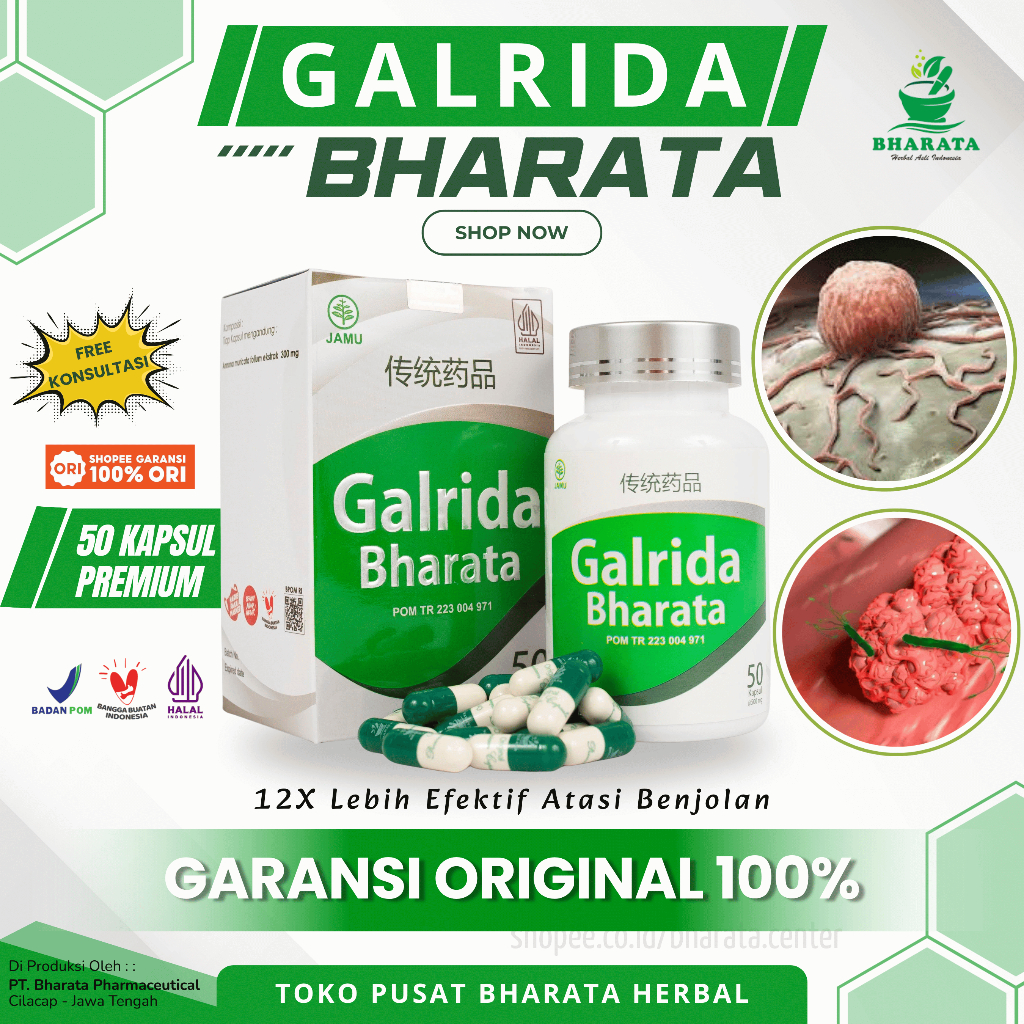 Obat Kanker Herbal Obat Tumor Benjolan Obat Kelenjar Tiroid Gondok - Galrida Bharata  Original