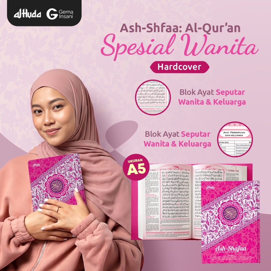 Jual Gema Insani Al Quran Ash Shafaa Spesial Wanita Hard Cover Quran ...