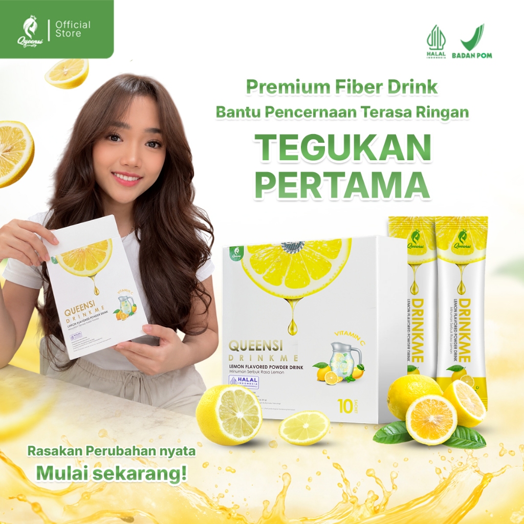 Jual Queensi Drinkme - Minuman Serbuk Rasa Lemon Segar Kaya Serat ...