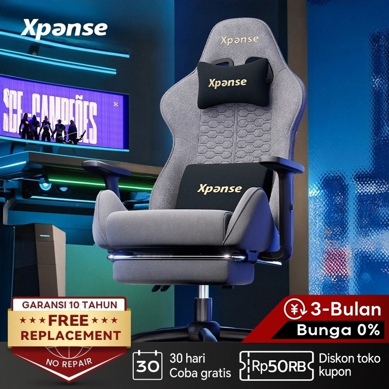 Xpanse X1 Kursi Gaming Model Terbaru dengan Bahan Teknologi Dingin -5%C Gaming Chair Sandaran Tangan Adjustable