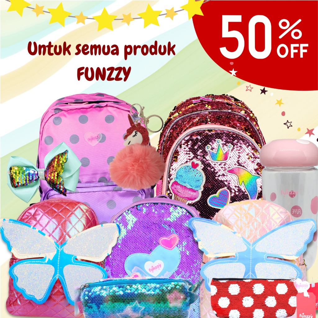 Standard - Funzzy Pencil Case Unicorn Glitter ( Tempat Pensil / Tempat Alat Tulis / Puplen / Pencil / HP / Uang / Pencase )