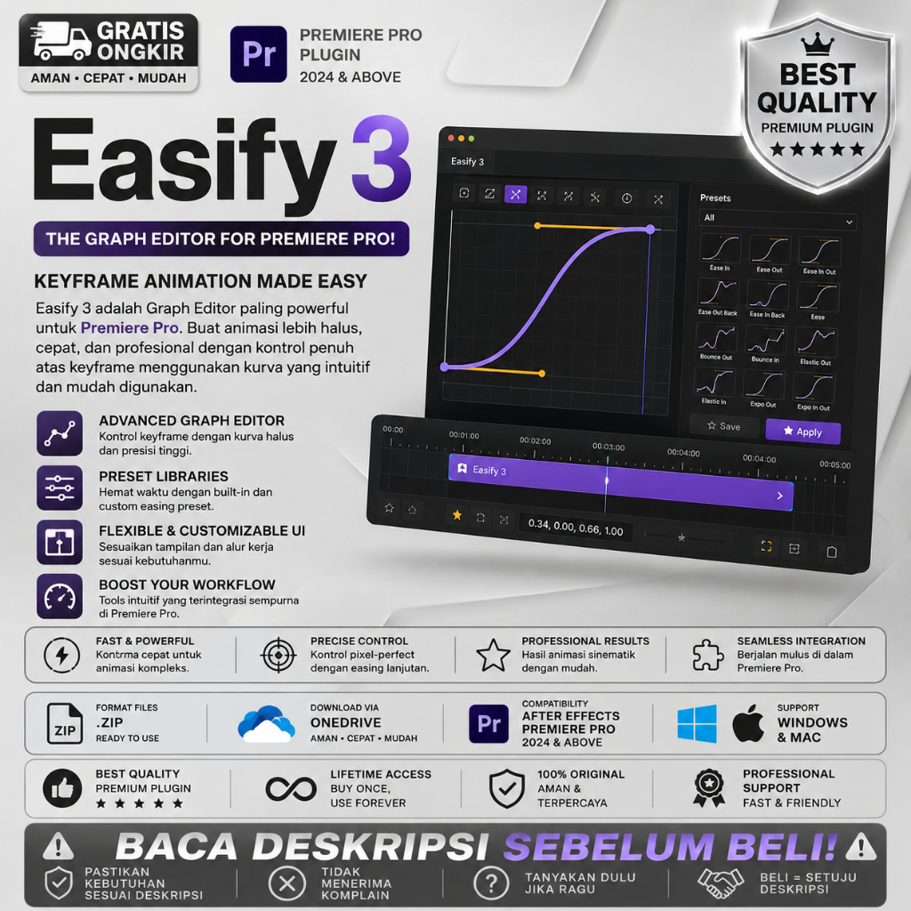 After Effects - Premiere Pro Plugin - Easify 3 v3.0.15 - WIN MAC - 090626