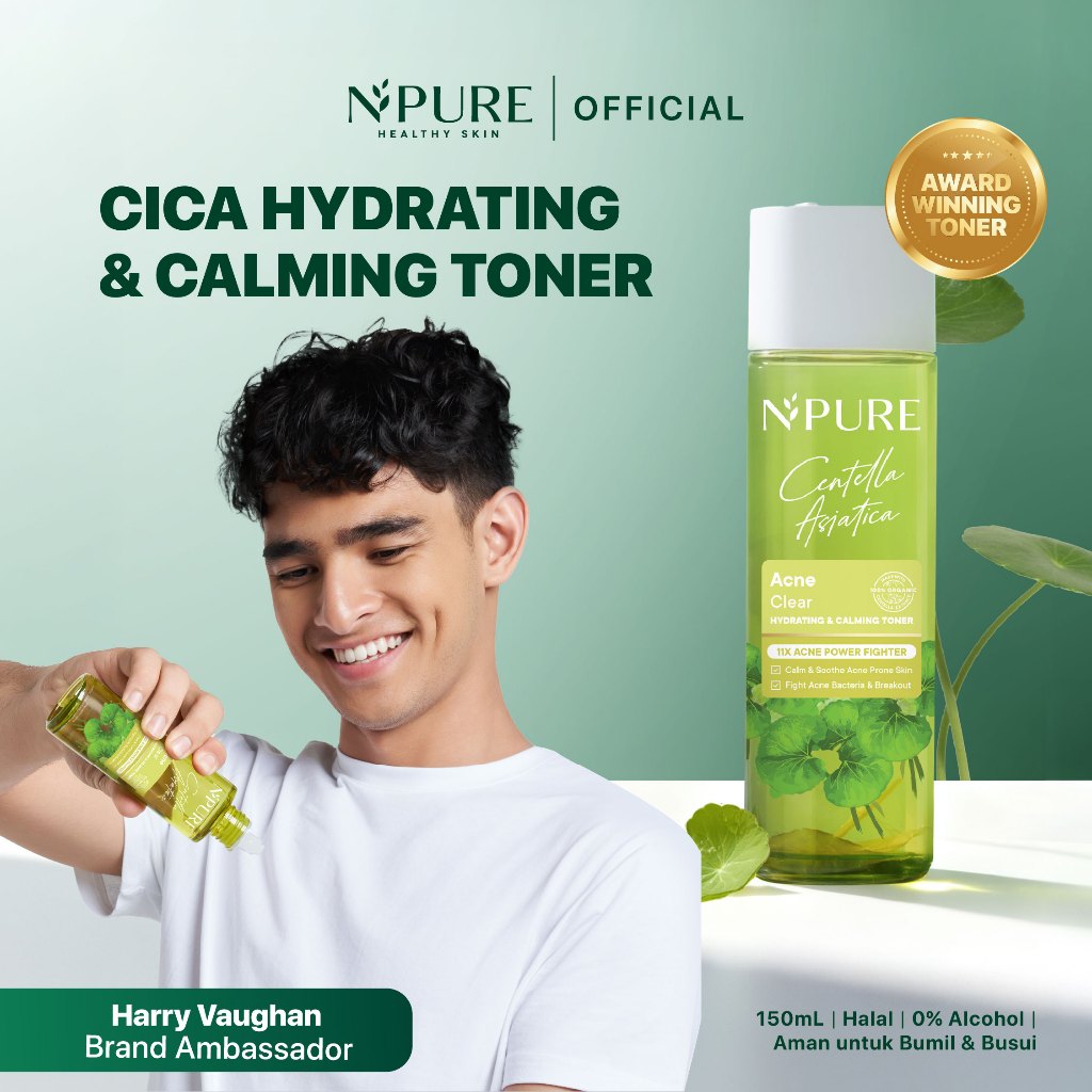 [EXCLUSIVE : HARRY'S PICK] NPURE Cica Hydrating Acne Toner / Acne Toner / Toner Kulit Jerawat Berminyak - Travel Size Acid Berjerawat Hydrating Mencerahkan Wajah Kotoran