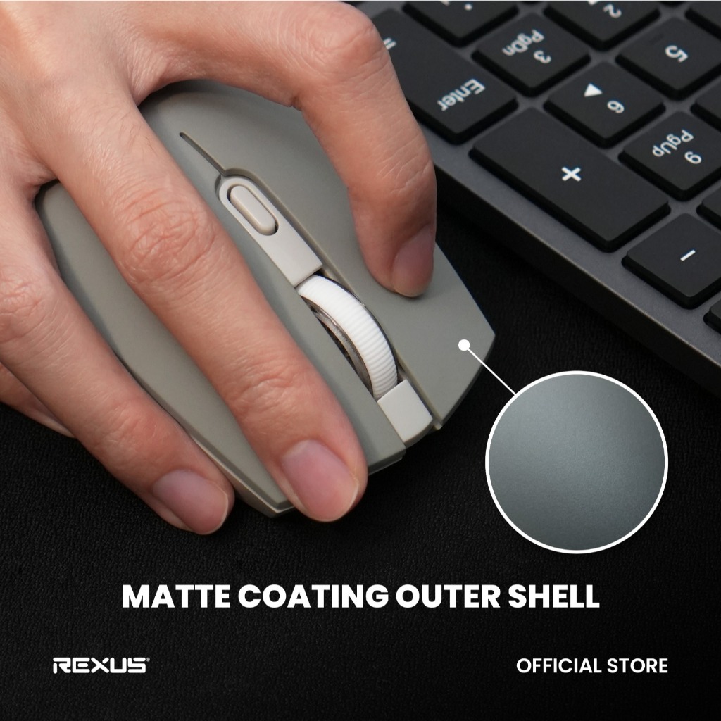 Rexus Q60 Wireless Office Mouse Silent Click Up to 3 Years Battery Life (4)
