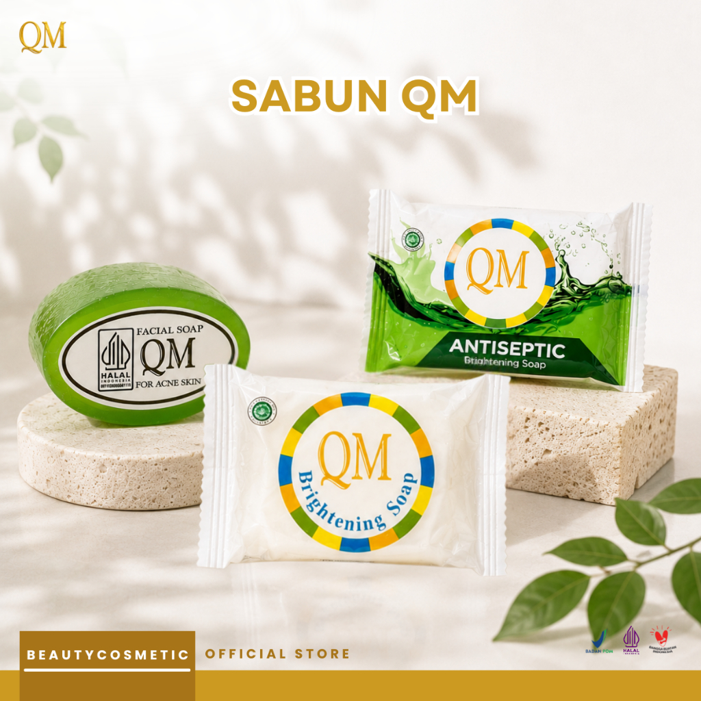 Sabun QM Brightening Hijau dan Antiseptic Original 60gram