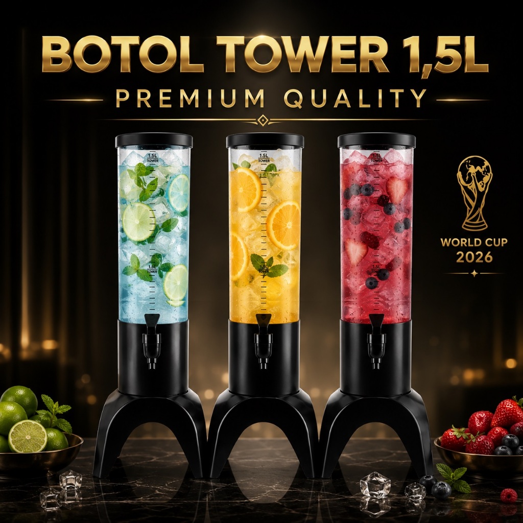 Jual BERGARANSI Botol Tower 1,5 Liter Ada Lampu LED Garansi 1 Bulan ...